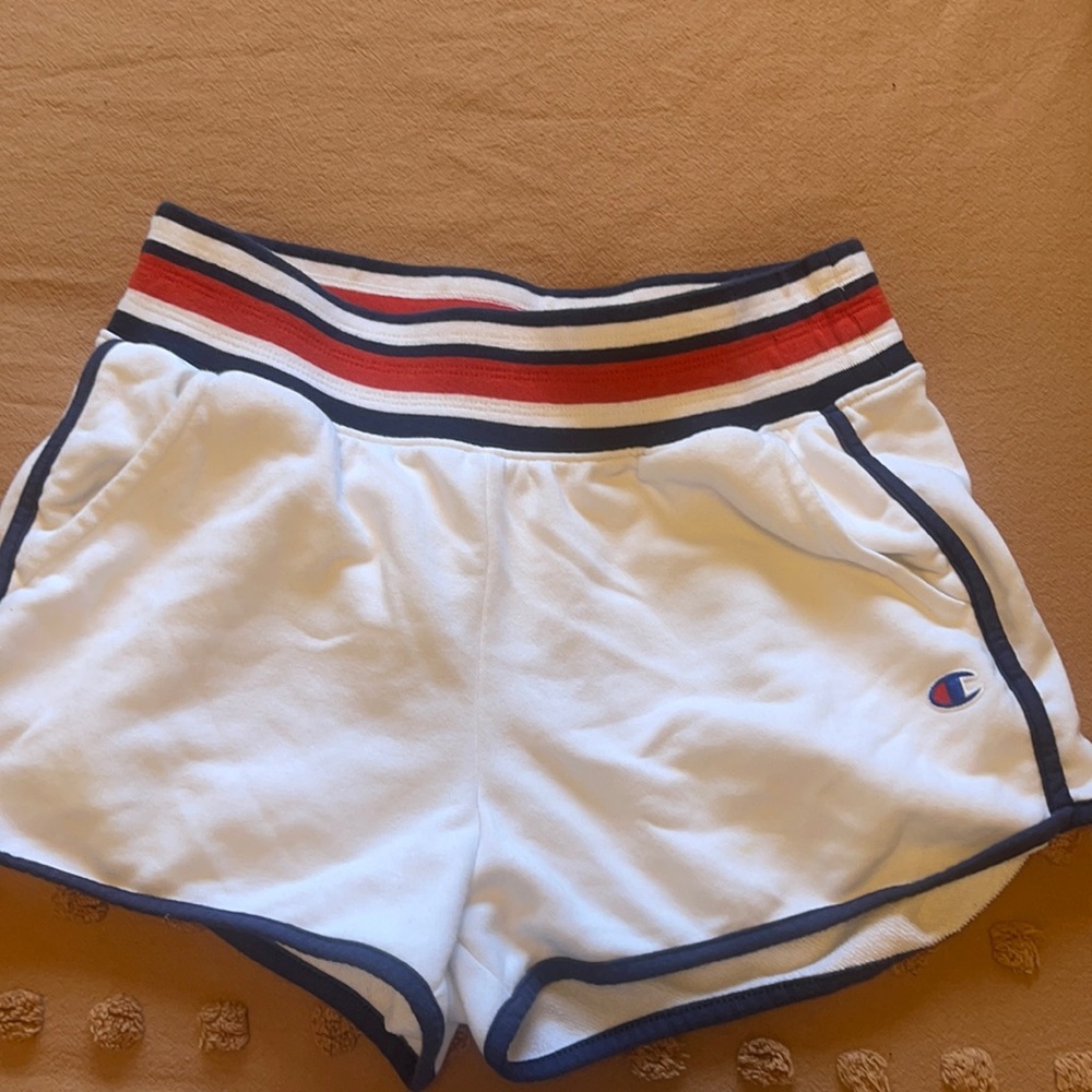 Champion Red and Navy Fleece Shorts